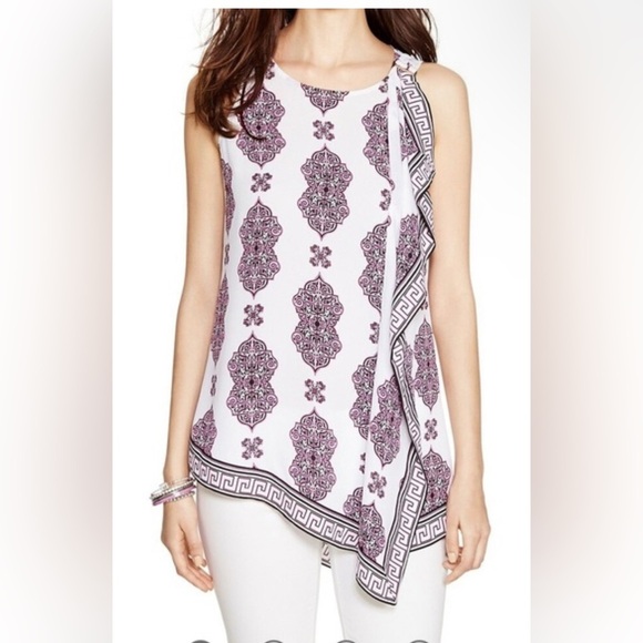 White House Black Market Asymmetrical Tunic Size Medium - Picture 1 of 10